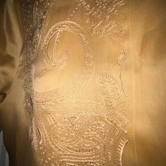 Talbots Pure Silk Golden Blouse - Size 10 - Picture 4 of 5